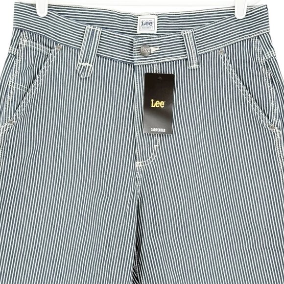 Lee Workwear Men's Striped Pockets Blue Carpenter Shorts Size 30 Heavy Duty NWT - Picture 3 of 12